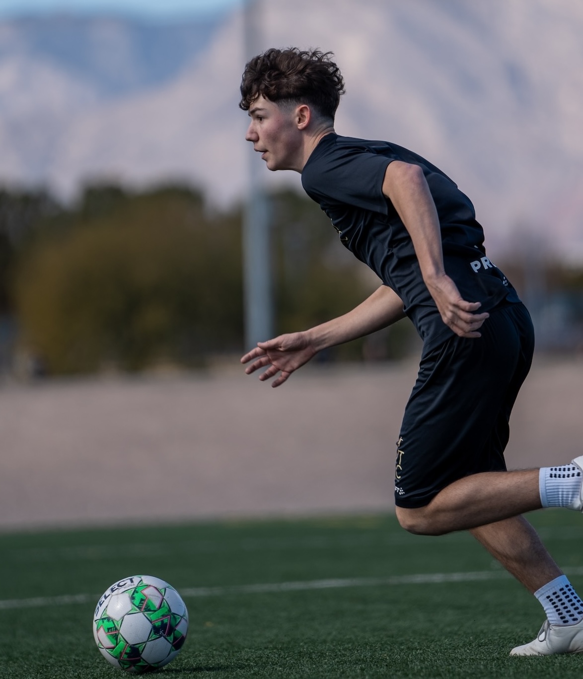 VTFC-spelare på träningsplan i Las Vegas